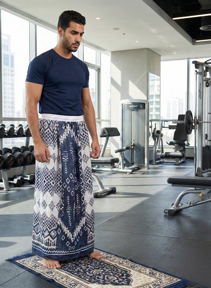 بهنس وزرة مطاط مع جيب جانبي للرجل فوطة رجالية وزرة صيفي مريحة جدا وباردة للرجال وزار رجالي معوز صارون صاروم اسباعية رجالية مناسب للمنزل والنوم وللرياضيين اوقات الصلاة - Image 2